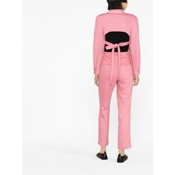 THEBE MAGUGU Bubblegum Pink Backless Single-Breasted Blazer Size XS - Picture 3 of 11